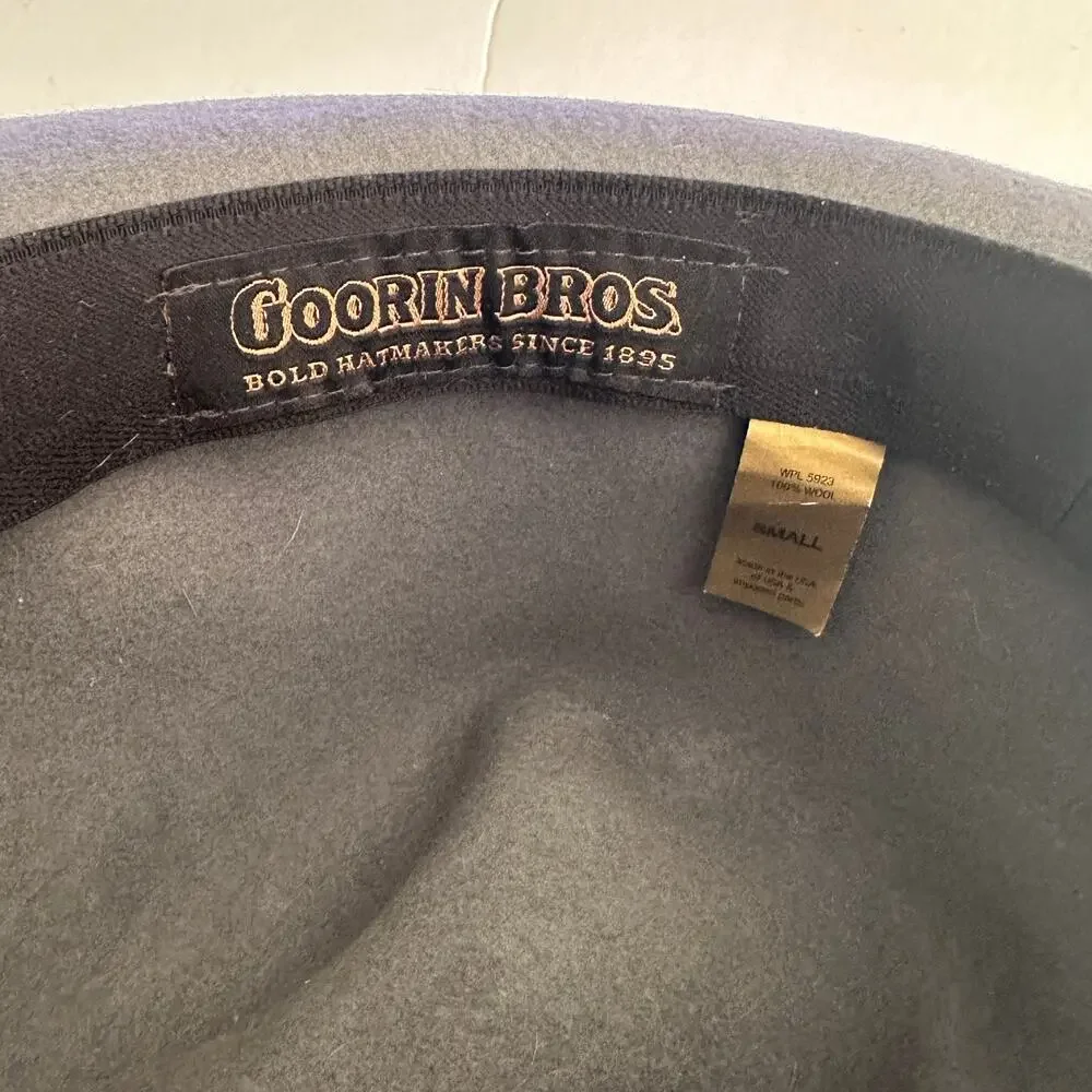 Goorin Bros Gray Fedora Hat Mens Small Good Boy Wool Felt Classic Preppy Hipster